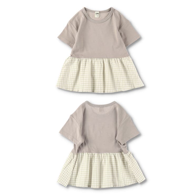 【WEB限定/DRC/やわらか天竺】柄フリル切替半袖Tシャツ | ブランシェス | 詳細画像18 