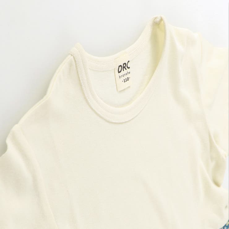 【WEB限定/DRC/やわらか天竺】柄フリル切替半袖Tシャツ | ブランシェス | 詳細画像5 