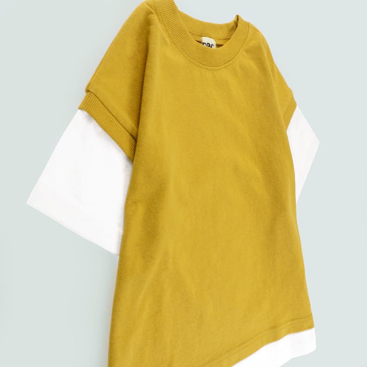 71:キャメル | 【WEB限定/DRC/お肌に嬉しい綿100％】ベストレイヤード半袖Tシャツ | ブランシェス