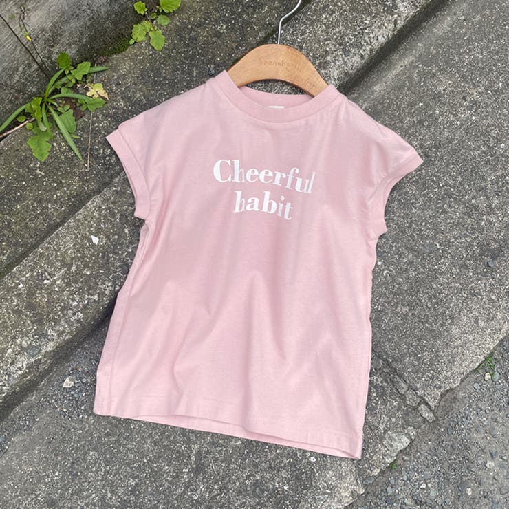 31:ロゴ2-ピンク | 【WEB限定 DRC お肌に嬉しい綿100％】アソートロゴフレンチスリーブトップ… | ブランシェス