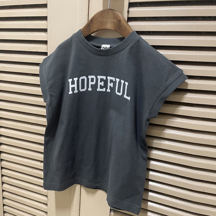 78:ロゴ4-チャコールグレー | 【WEB限定 DRC お肌に嬉しい綿100％】アソートロゴフレンチスリーブトップ… | ブランシェス