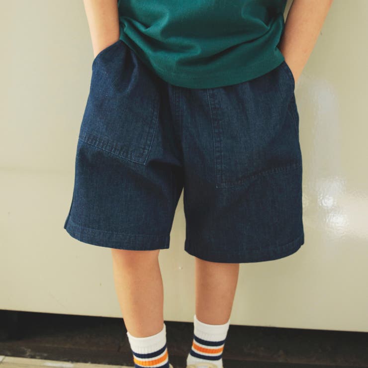 ブルー-デニム | 【WEB限定/DRC】カラバリハーフパンツ | ブランシェス