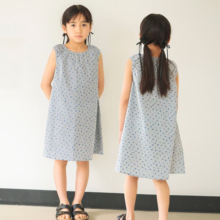 【WEB限定/DRC/綿100％】総柄ノースリーブワンピース | ブランシェス | 詳細画像15 