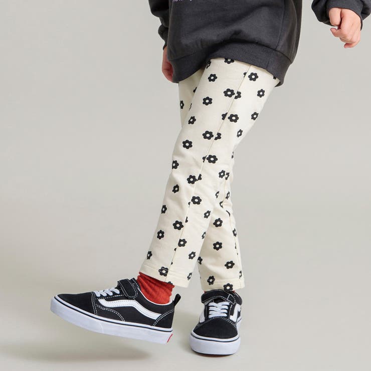 92:花柄-アイボリー | 【DRC/しっかりストレッチ】カットソーロングパンツ | ブランシェス