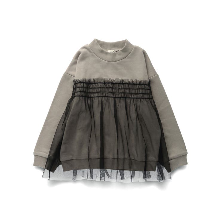 【WEB限定/DRC/やわらか薄手裏毛】チュールドッキングトレーナー | ブランシェス | 詳細画像21 