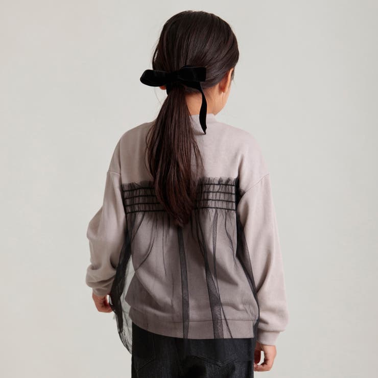 【WEB限定/DRC/やわらか薄手裏毛】チュールドッキングトレーナー | ブランシェス | 詳細画像22 