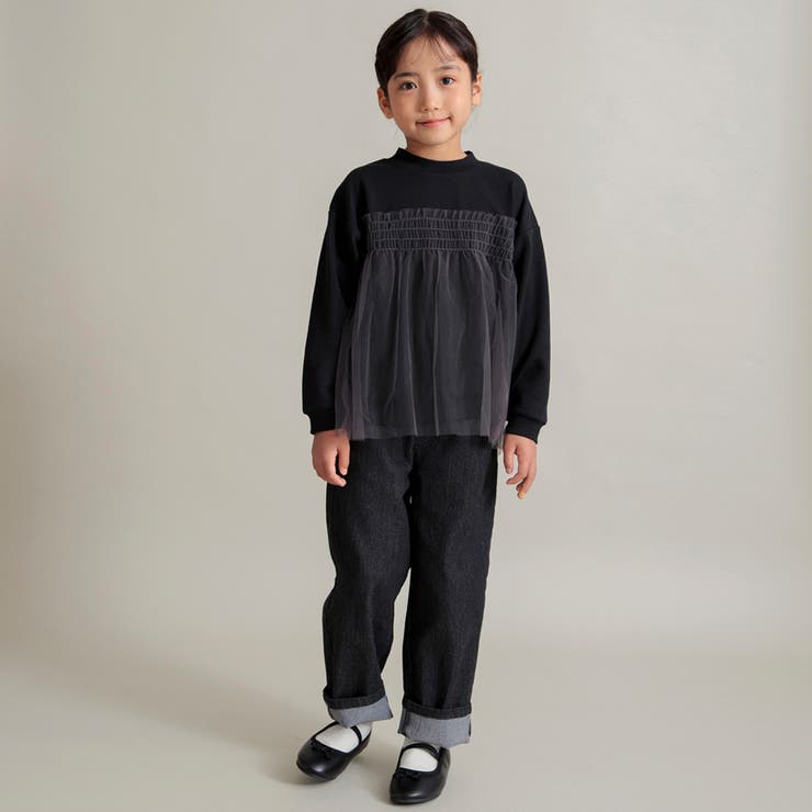 【WEB限定/DRC/やわらか薄手裏毛】チュールドッキングトレーナー | ブランシェス | 詳細画像30 