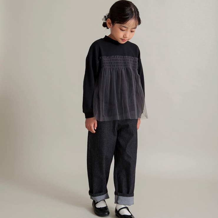 【WEB限定/DRC/やわらか薄手裏毛】チュールドッキングトレーナー | ブランシェス | 詳細画像31 