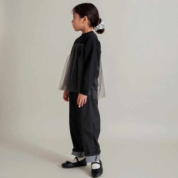 【WEB限定/DRC/やわらか薄手裏毛】チュールドッキングトレーナー | ブランシェス | 詳細画像32 