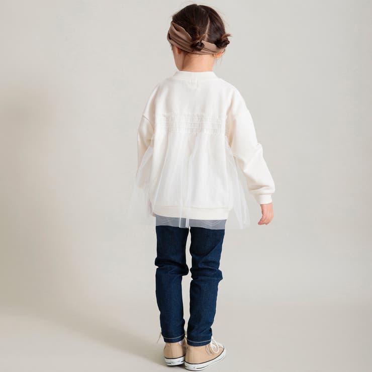 【WEB限定/DRC/やわらか薄手裏毛】チュールドッキングトレーナー | ブランシェス | 詳細画像5 