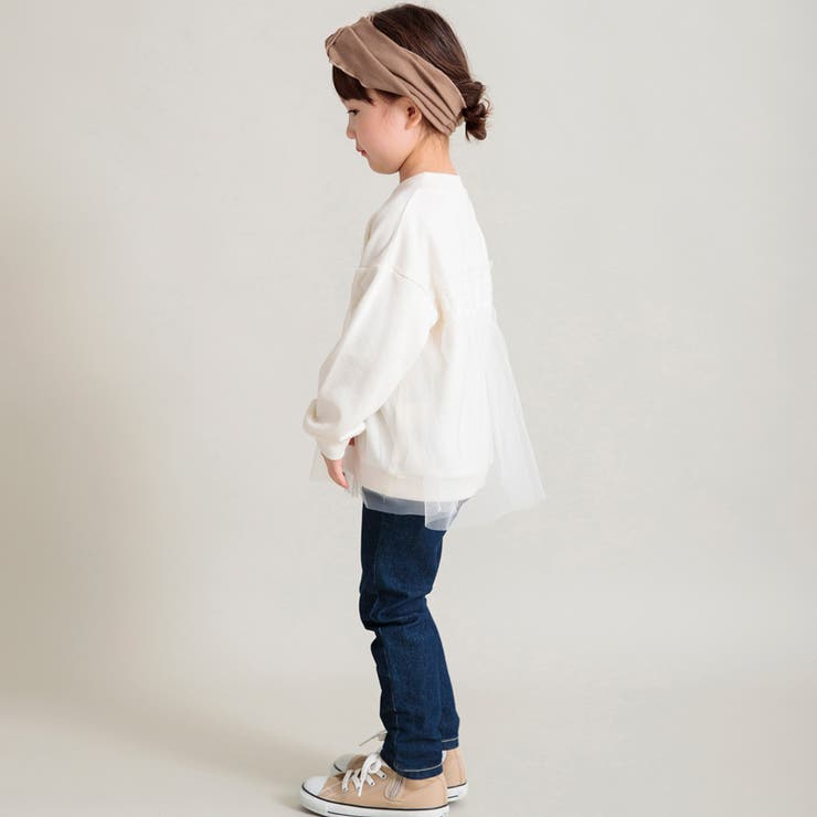 【WEB限定/DRC/やわらか薄手裏毛】チュールドッキングトレーナー | ブランシェス | 詳細画像6 