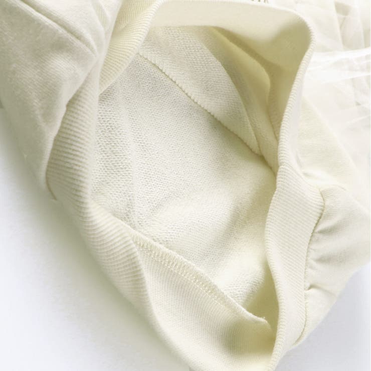 【WEB限定 DRC やわらか薄手裏毛】チュールフリル付トレーナー | ブランシェス | 詳細画像13 