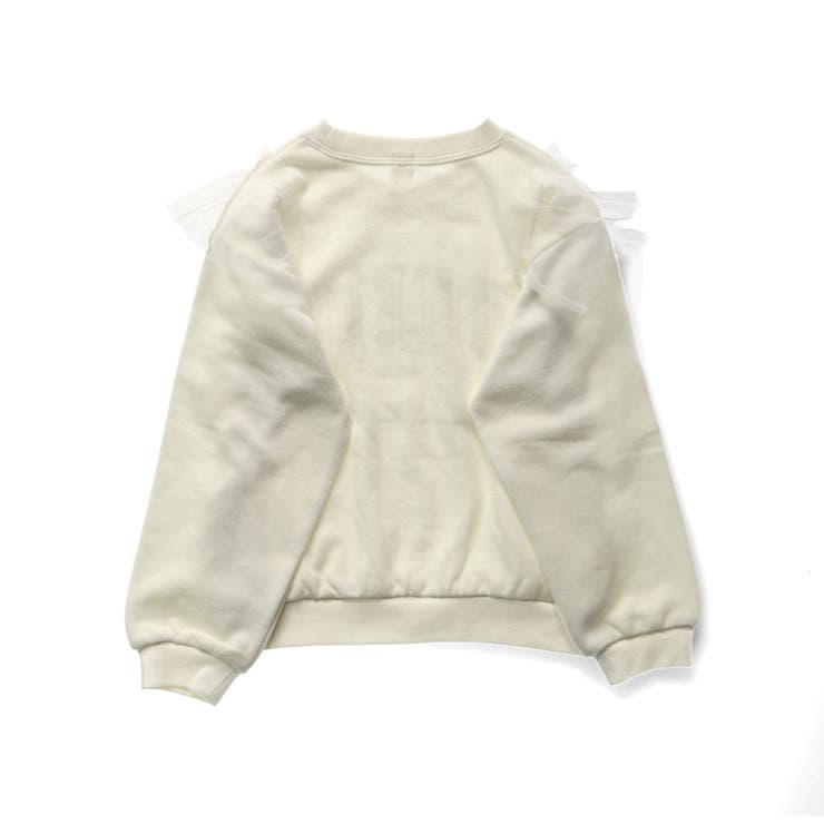 【WEB限定 DRC やわらか薄手裏毛】チュールフリル付トレーナー | ブランシェス | 詳細画像16 