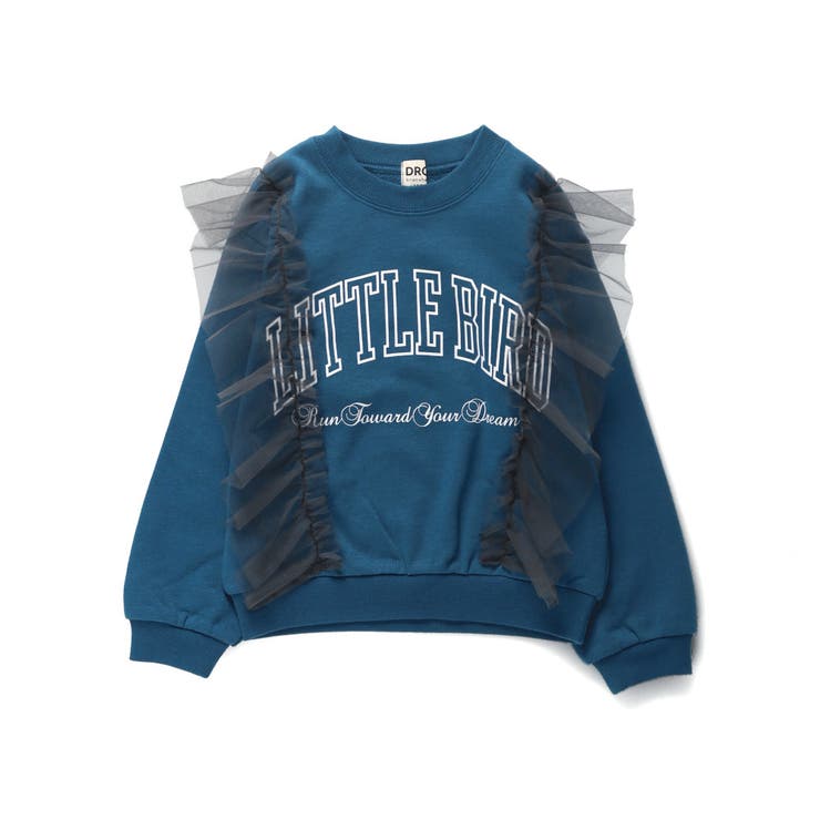 【WEB限定 DRC やわらか薄手裏毛】チュールフリル付トレーナー | ブランシェス | 詳細画像17 