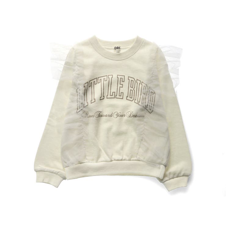 【WEB限定 DRC やわらか薄手裏毛】チュールフリル付トレーナー | ブランシェス | 詳細画像2 