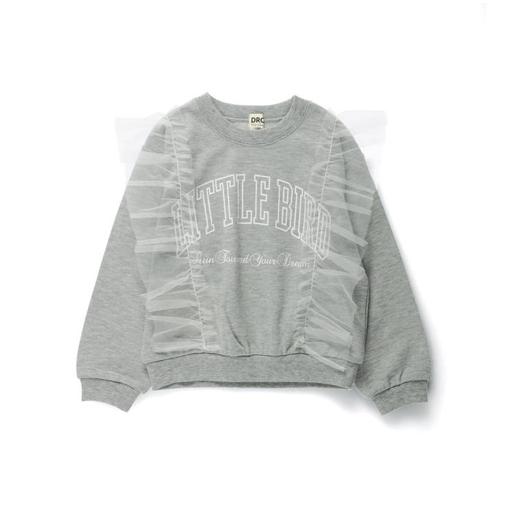 【WEB限定 DRC やわらか薄手裏毛】チュールフリル付トレーナー | ブランシェス | 詳細画像24 