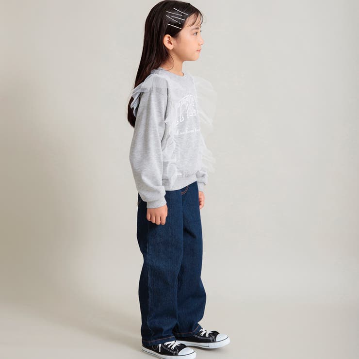 【WEB限定 DRC やわらか薄手裏毛】チュールフリル付トレーナー | ブランシェス | 詳細画像27 