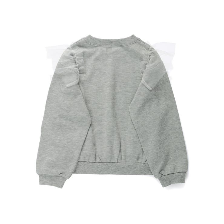 【WEB限定 DRC やわらか薄手裏毛】チュールフリル付トレーナー | ブランシェス | 詳細画像30 