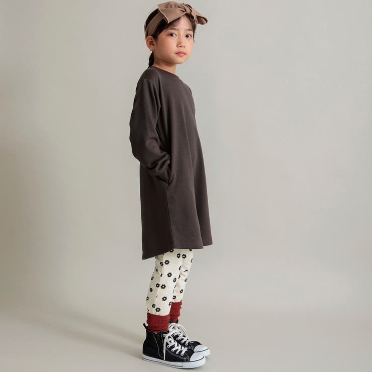 【DRC/やわらか薄手裏毛】ワンポイント刺繍長袖ワンピース | ブランシェス | 詳細画像21 