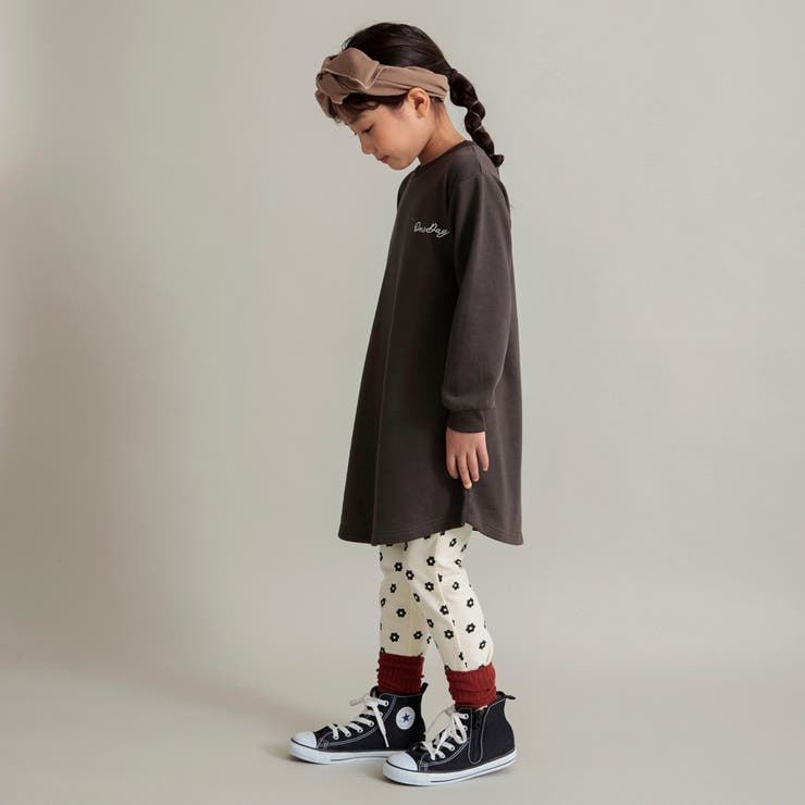 【DRC/やわらか薄手裏毛】ワンポイント刺繍長袖ワンピース | ブランシェス | 詳細画像22 