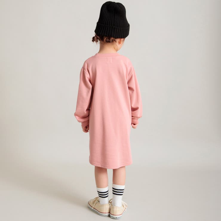 【DRC/やわらか薄手裏毛】ワンポイント刺繍長袖ワンピース | ブランシェス | 詳細画像5 