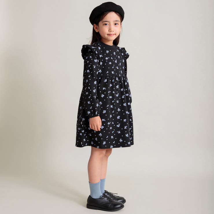 【WEB限定/DRC/やわらか裏起毛】総柄ワンピース | ブランシェス | 詳細画像20 