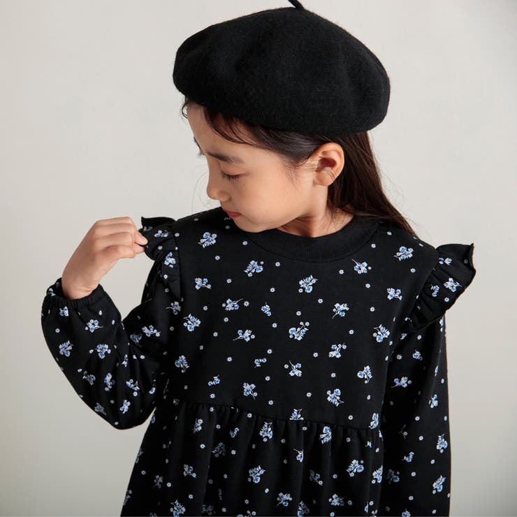 【WEB限定/DRC/やわらか裏起毛】総柄ワンピース | ブランシェス | 詳細画像23 