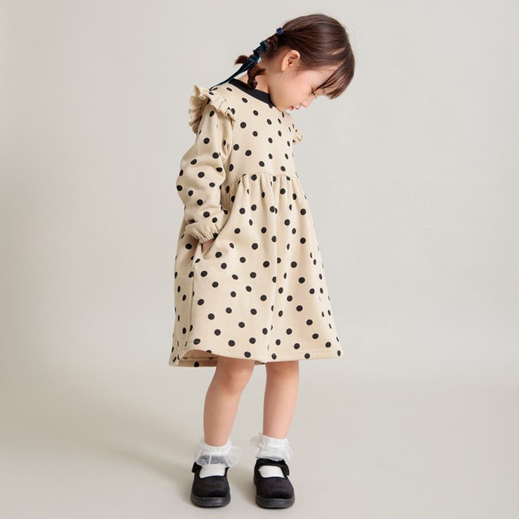 【WEB限定/DRC/やわらか裏起毛】総柄ワンピース | ブランシェス | 詳細画像4 