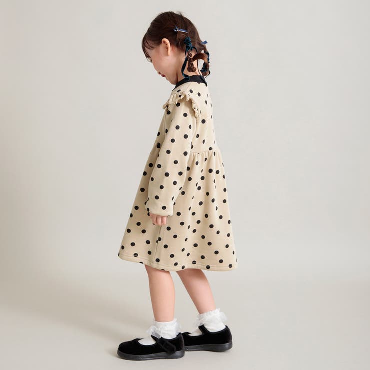 【WEB限定/DRC/やわらか裏起毛】総柄ワンピース | ブランシェス | 詳細画像5 