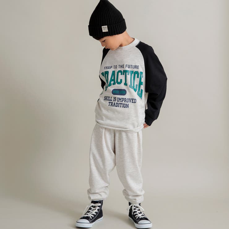 【WEB限定/DRC/やわらか薄手裏毛】ロゴスウェット+ロングパンツセット | ブランシェス | 詳細画像11 