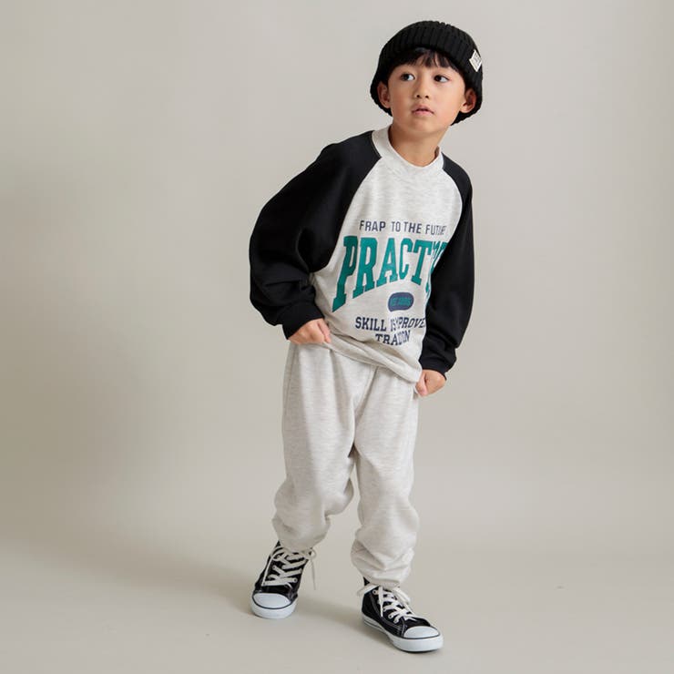 【WEB限定/DRC/やわらか薄手裏毛】ロゴスウェット+ロングパンツセット | ブランシェス | 詳細画像13 