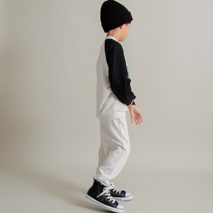 【WEB限定/DRC/やわらか薄手裏毛】ロゴスウェット+ロングパンツセット | ブランシェス | 詳細画像14 