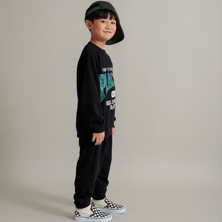 【WEB限定/DRC/やわらか薄手裏毛】ロゴスウェット+ロングパンツセット | ブランシェス | 詳細画像5 