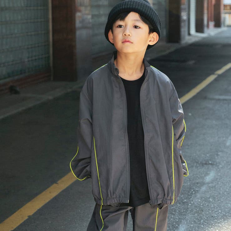 【WEB限定/DRC/セットアップ対応】配色パイピングナイロンジャケット | ブランシェス | 詳細画像3 