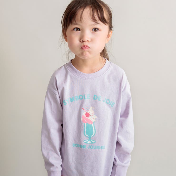 ラベンダー | ガールズアソートグラフィック長袖Tシャツ | ブランシェス