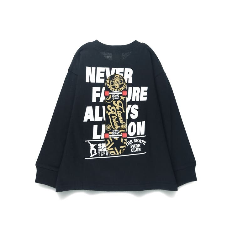 92:スケボー_ブラック | 【DRC/お肌に嬉しい綿100％】アソートグラフィック長袖Tシャツ | ブランシェス