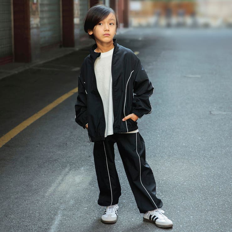 【WEB限定/DRC/セットアップ対応】配色パイピングナイロンロングパンツ | ブランシェス | 詳細画像12 