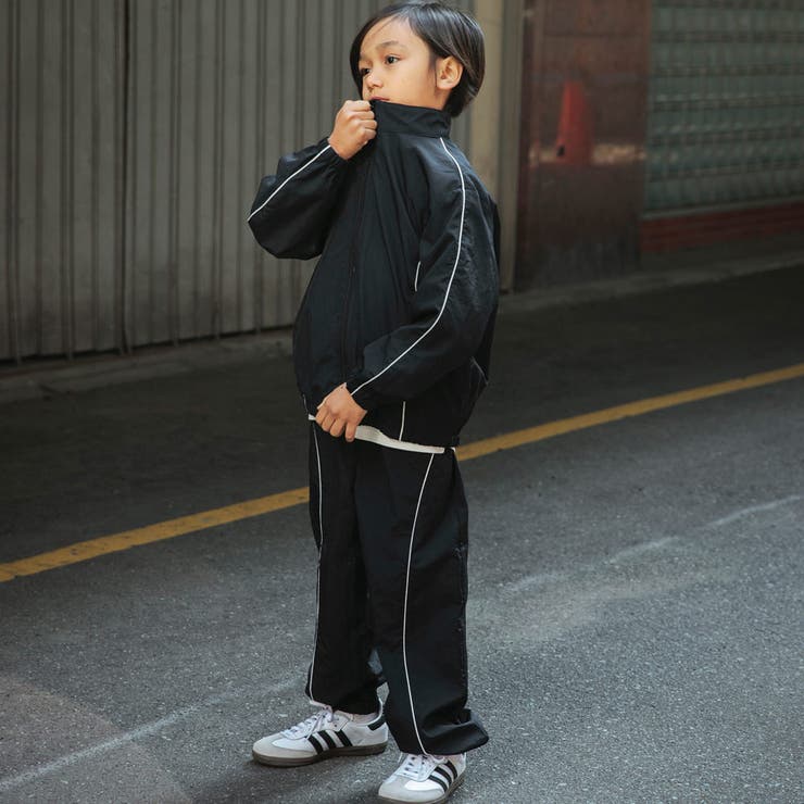 【WEB限定/DRC/セットアップ対応】配色パイピングナイロンロングパンツ | ブランシェス | 詳細画像13 