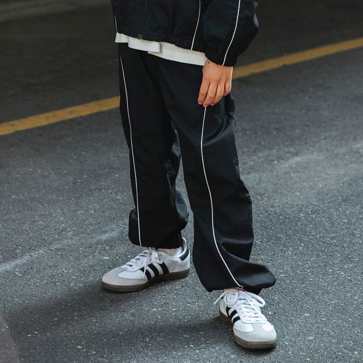 【WEB限定/DRC/セットアップ対応】配色パイピングナイロンロングパンツ | ブランシェス | 詳細画像14 