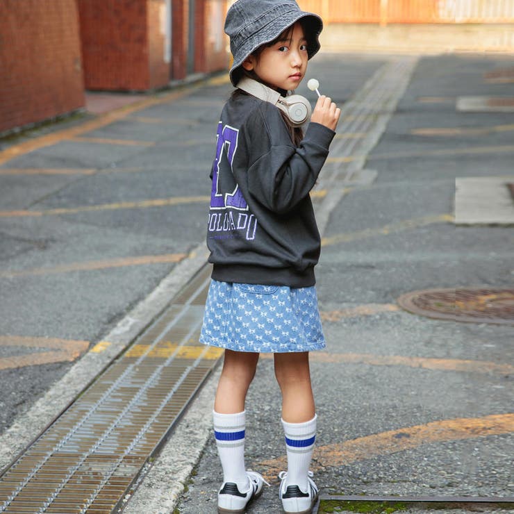 【WEB限定/DRC】リボン総柄デニムスカート | ブランシェス | 詳細画像3 