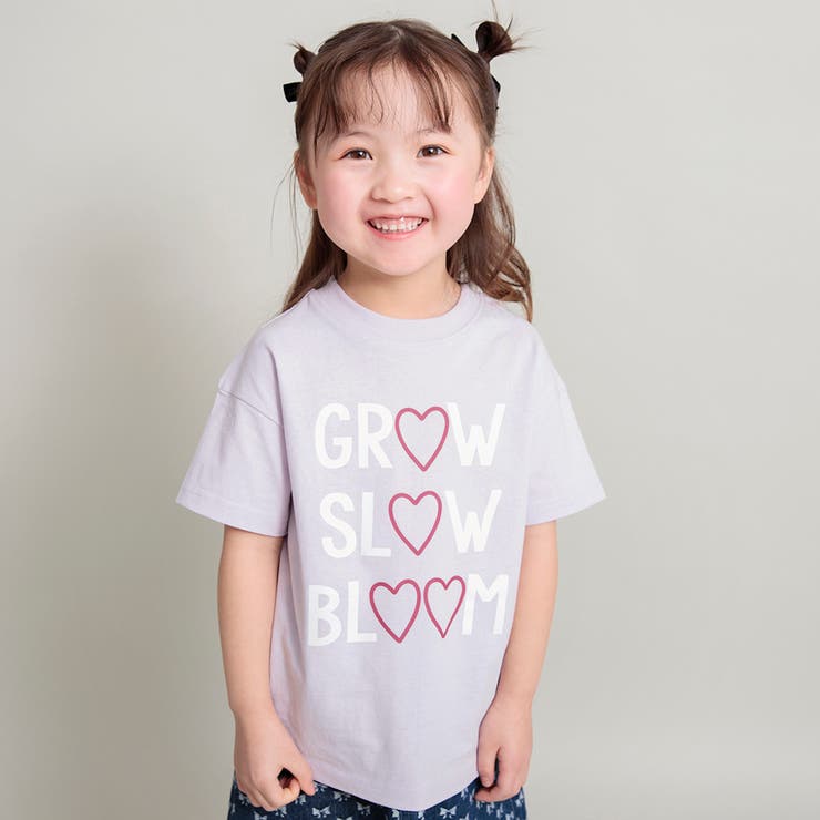 91:ロゴ-ラベンダー | アソート グラフィック ガールズ半袖Tシャツ | ブランシェス