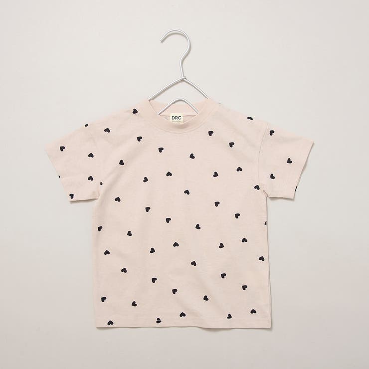 92:ハート柄-ピンク | アソート グラフィック ガールズ半袖Tシャツ | ブランシェス