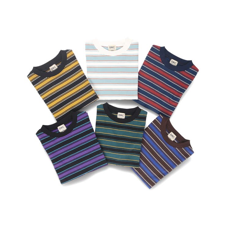 【DRC/綿100％】マルチボーダー半袖Tシャツ/ボーダー/ミックス ボーダー | ブランシェス | 詳細画像17 