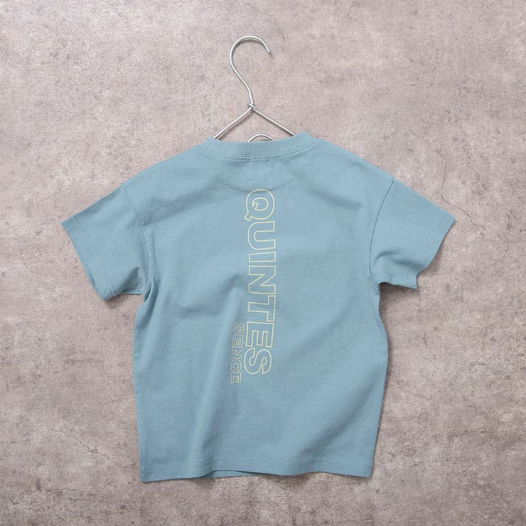 77:QUINTES-ブルーグレー | 【DRC/綿100％】アソートグラフィック半袖Tシャツ 春 トップス | ブランシェス