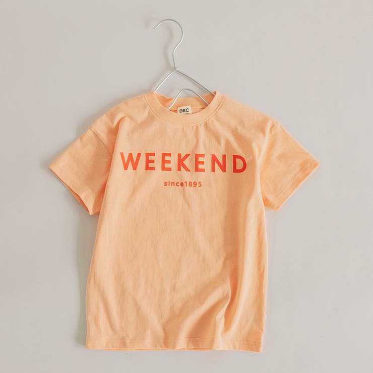 38:WEEKEND-ライトオレンジ | アソートグラフィック半袖Tシャツ 夏 トップス | ブランシェス