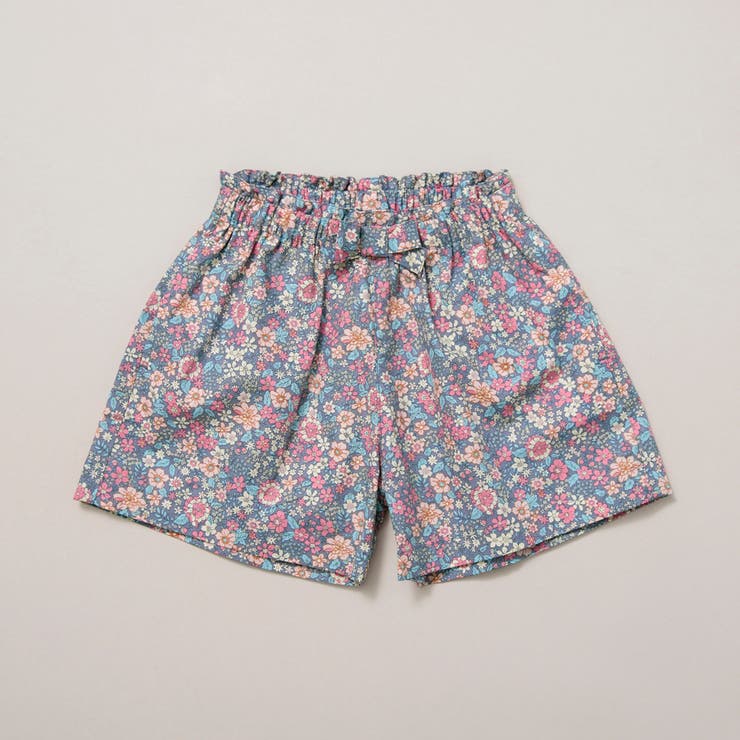 91:花柄レッド | ウエスト リボン ショートパンツ | ブランシェス