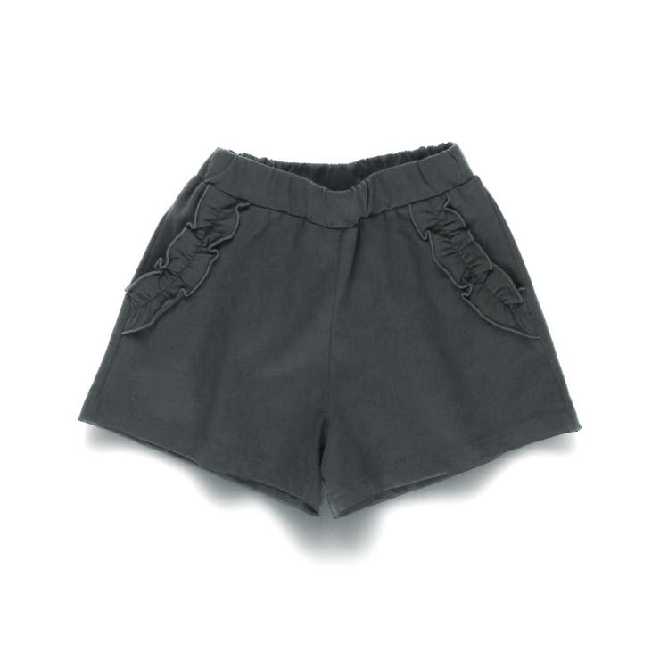 チャコールグレー | 【DRC 綿100%】ポケット フリル | ブランシェス