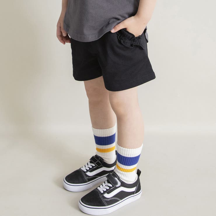 ブラック | 【DRC 綿100%】ポケット フリル | ブランシェス