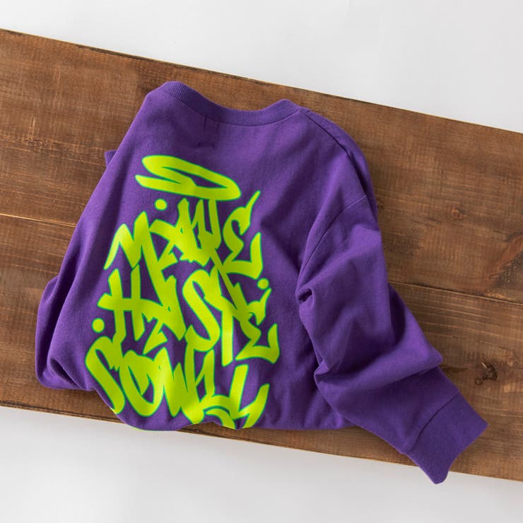 パープル | アソートグラフィック長袖Tシャツ 男の子 女の子 | ブランシェス
