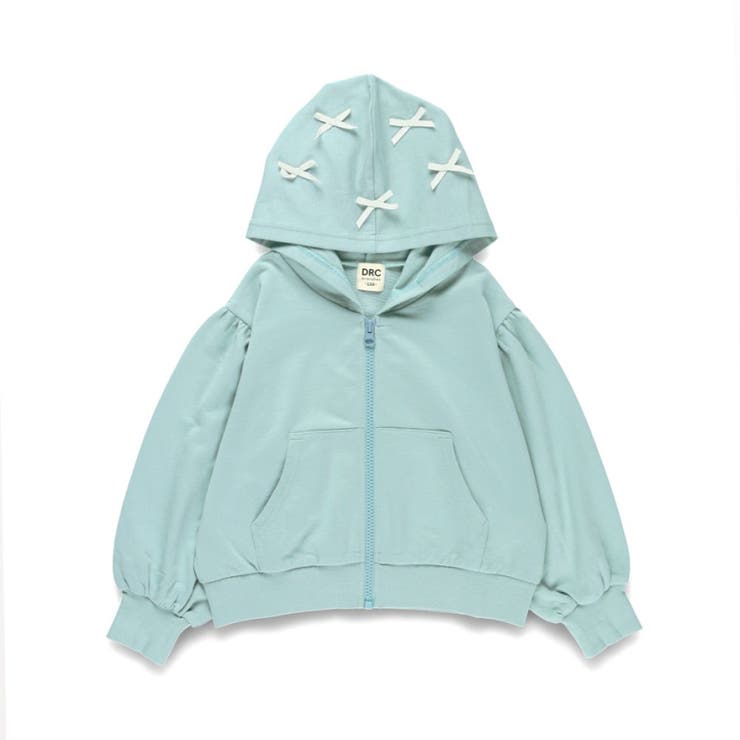 ライトグリーン | 【WEB限定/DRC】フード リボン パーカー/トレーナー/女の子/150cm | ブランシェス